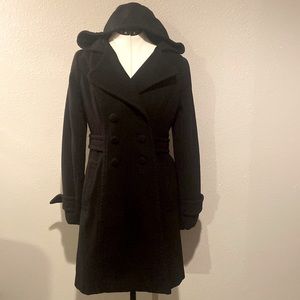 Lux Hooded Peacoat
